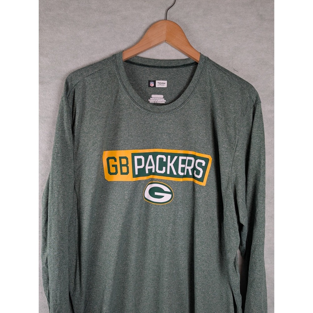 Green Bay Packers Long Sleeve 2XL Mens NFL Team Apparel Gray